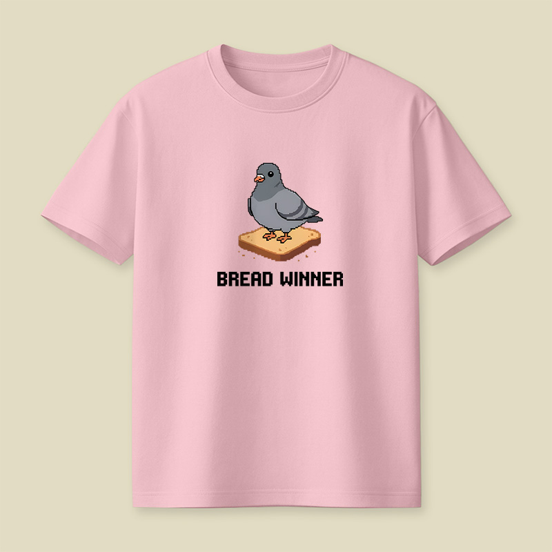 Pixel Art Pigeon On Bread Playful T-Shirt