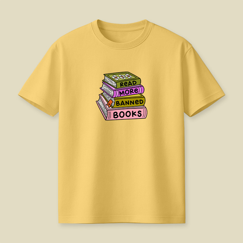 Read More Banned Books Stack Playful T-Shirt