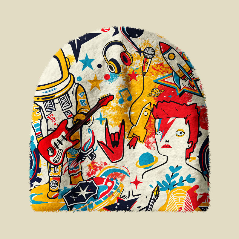 Space Oddity Fuzzy Beanie