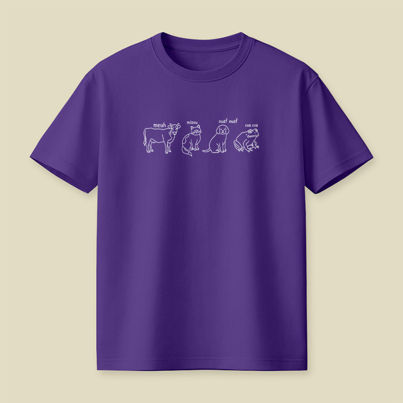 French Animal Sound Pun Playful T-Shirt