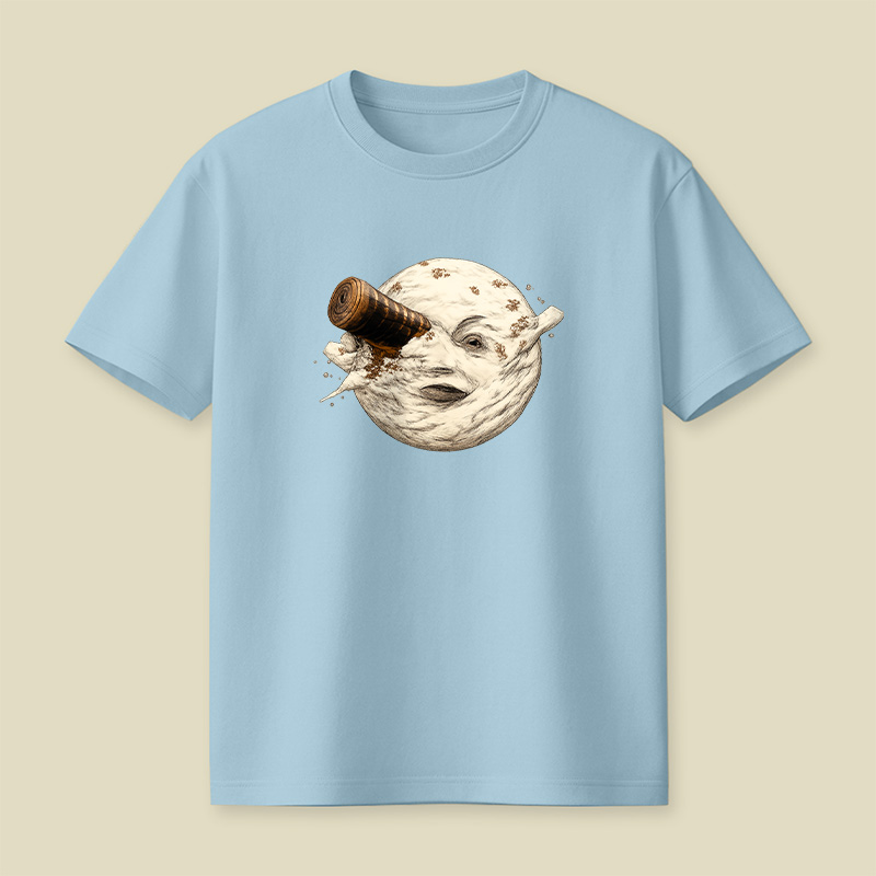 Moon Getting Hit By A Tardis Playful T-Shirt