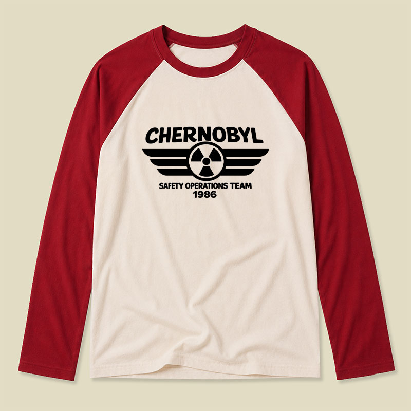 Chernobyl 1986 Safety Operations Team Raglan Long-Sleeve Tee