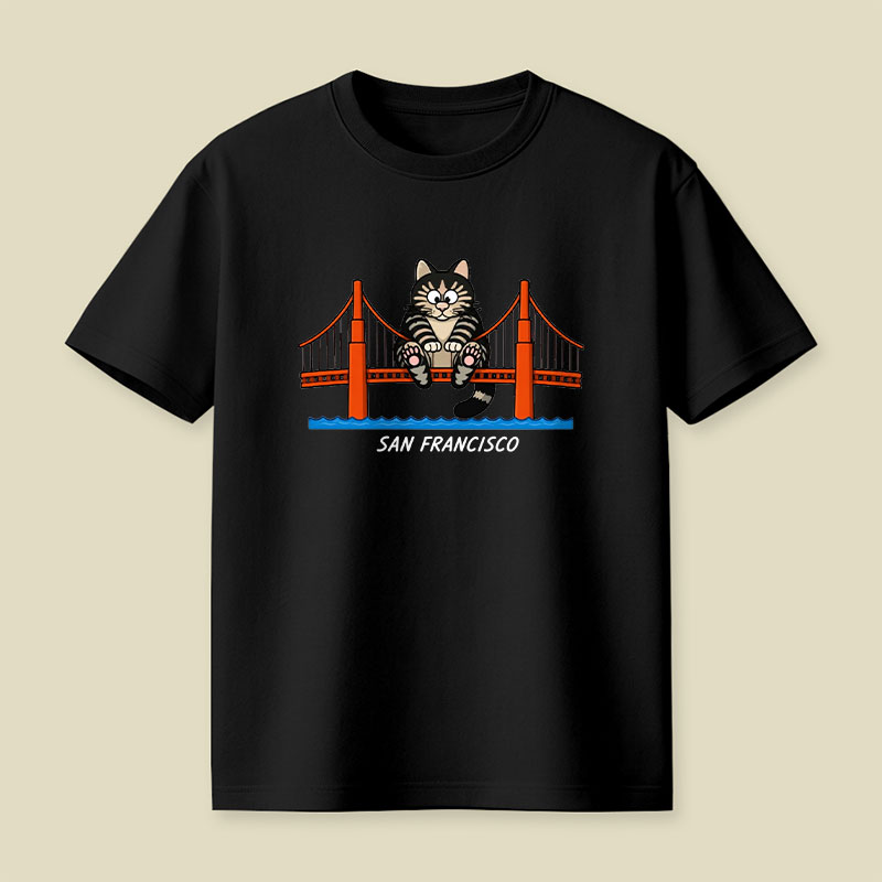 San Francisco Cat Playful T-Shirt