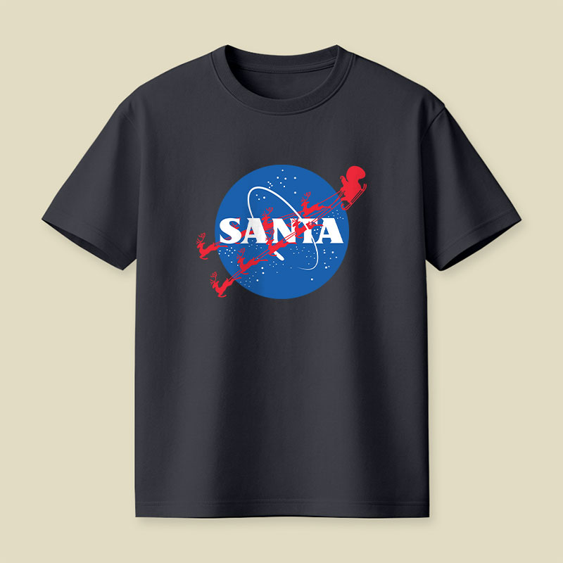 Christmas Space Santa Playful T-Shirt