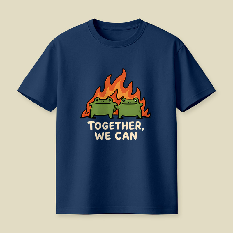Together We Can Frogs On Fire Playful T-Shirt
