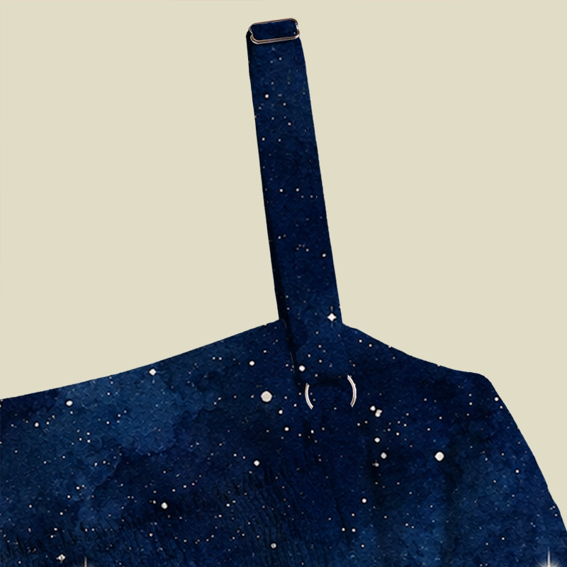 Great Wave Mount Fuji Space Starship Playful Maxi Dress