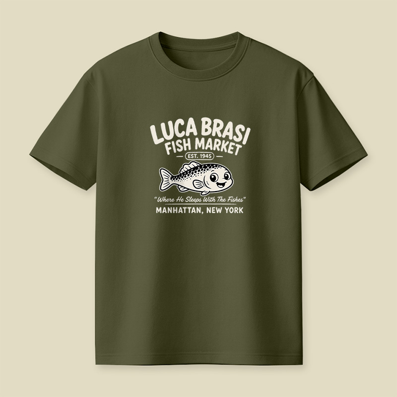 Luca Brasi Fish Market Godfather Playful T-Shirt