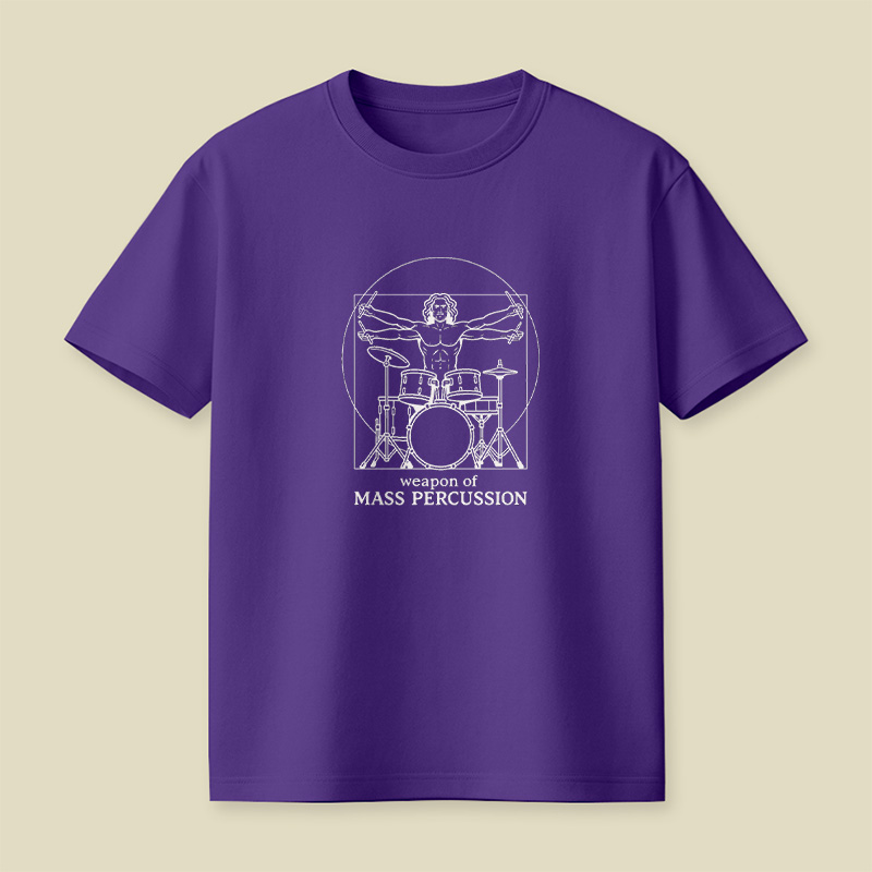 Vitruvian Drummer Playful T-Shirt