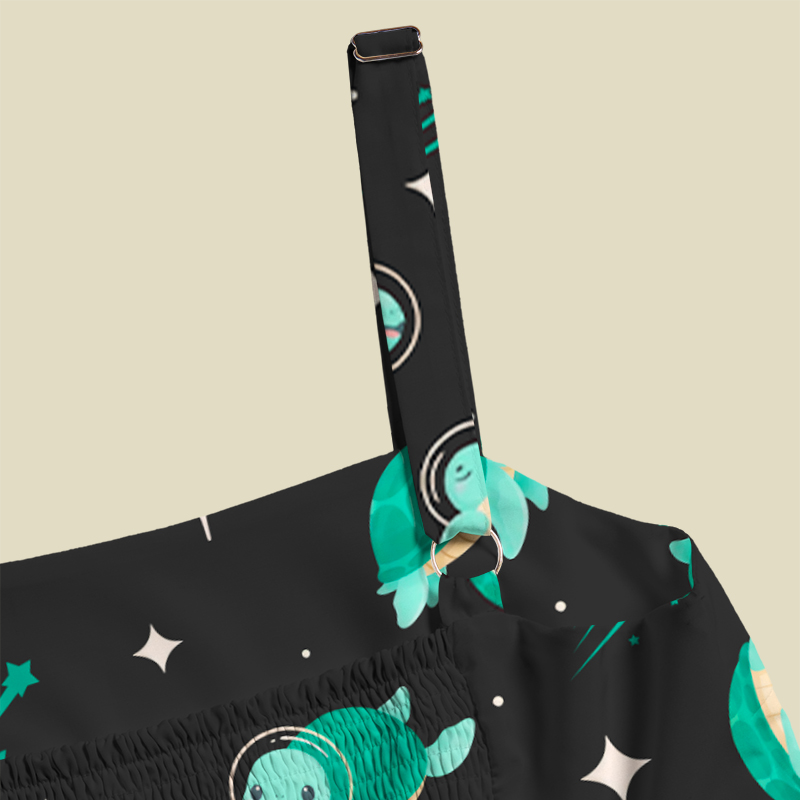 Space Turtles Playful Maxi Dress
