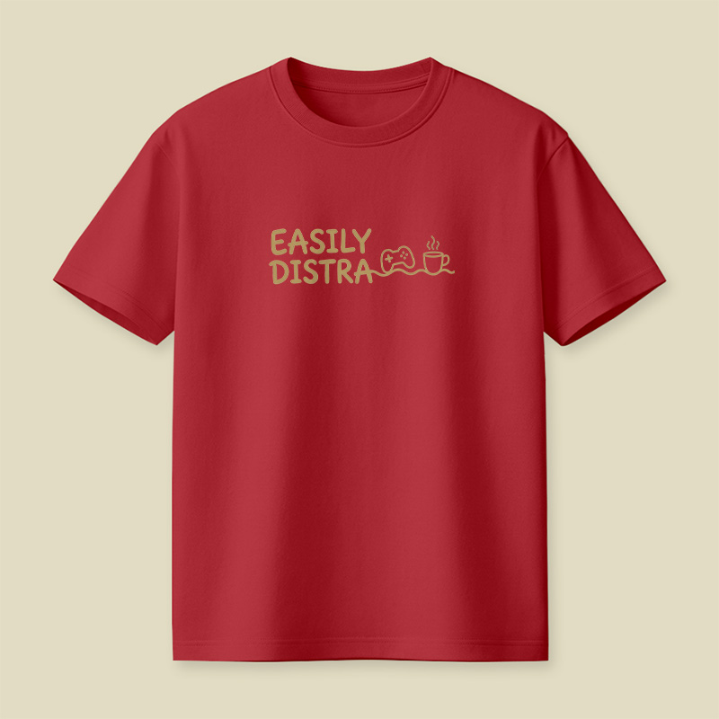 Easily Distracted By Games And Coffee Playful T-Shirt