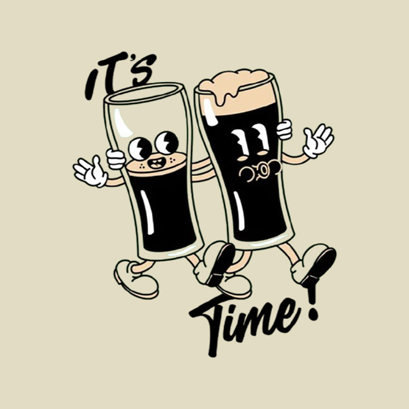 Its Drinking Time Playful T-Shirt