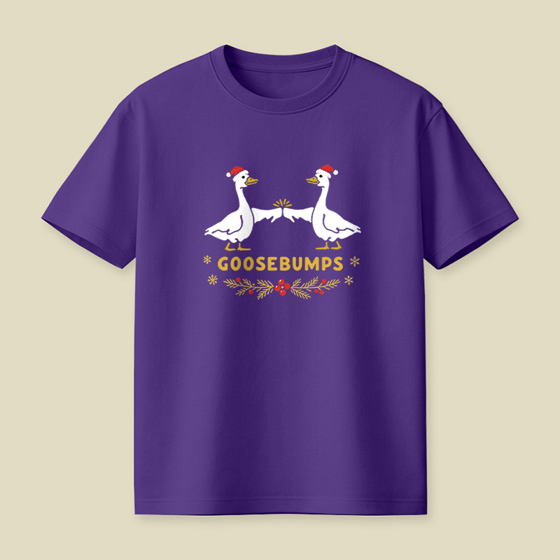 Goosebumps Geese Pun Christmas Playful T-Shirt