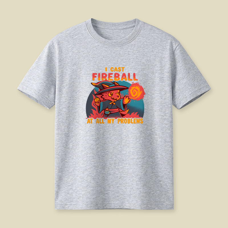 Kobold Wizard I Cast Fireball At My Problems Playful T-Shirt