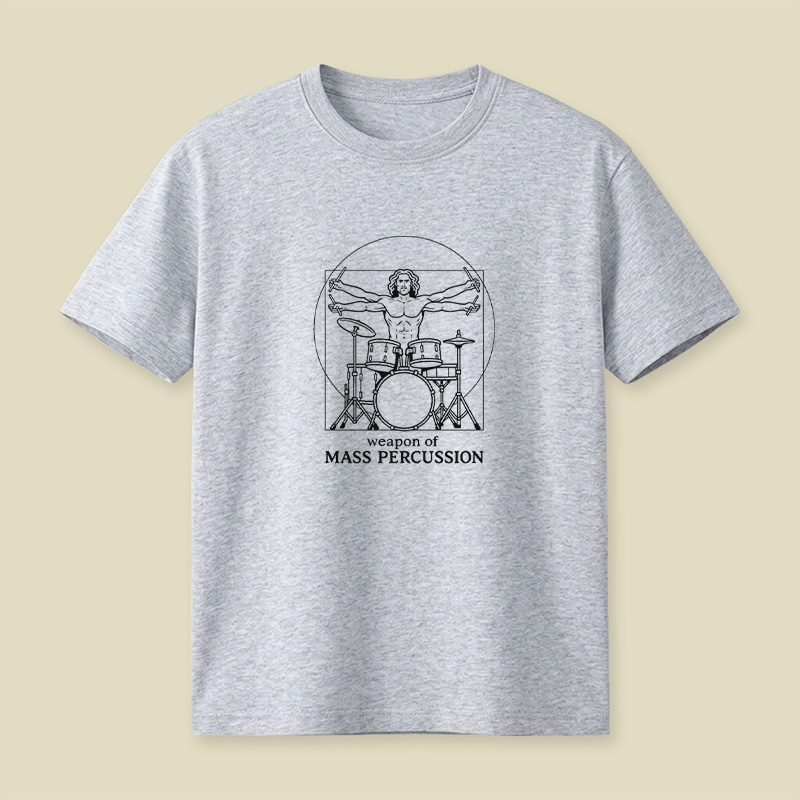 Vitruvian Drummer Playful T-Shirt