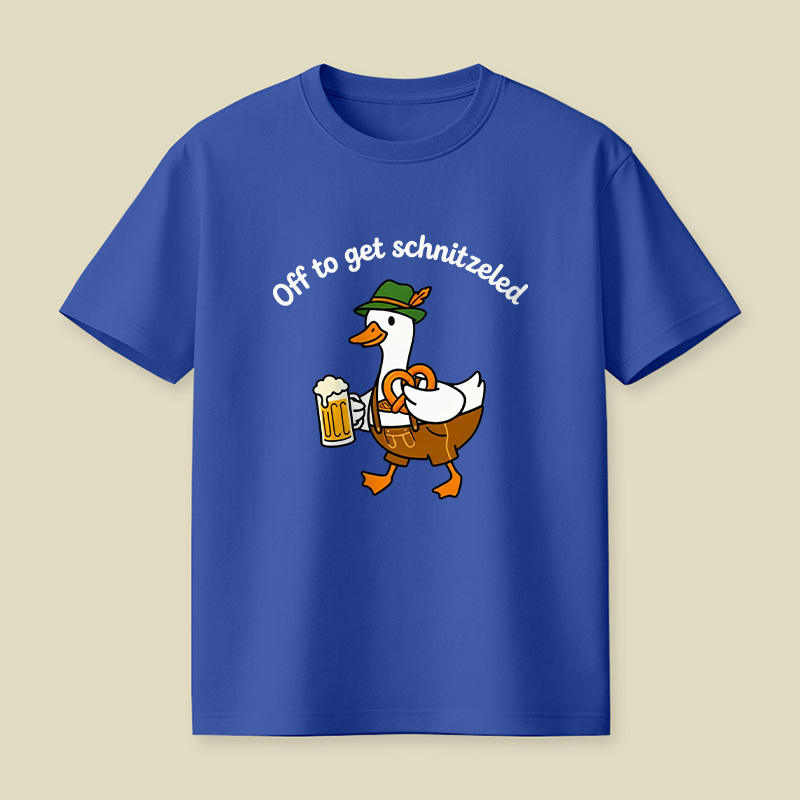 Off To Get Schnitzeled Geek Playful T-Shirt