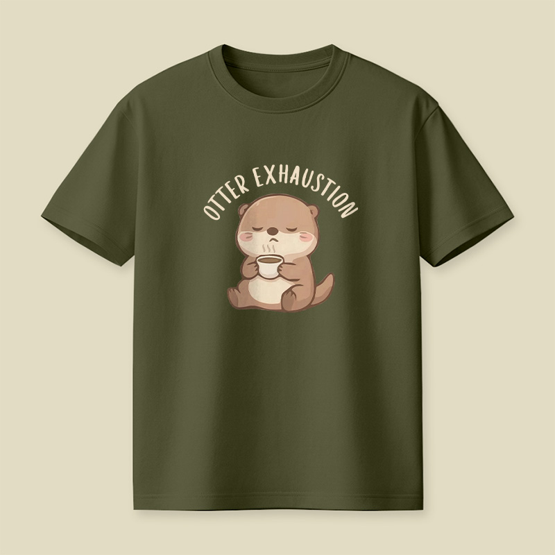 Otter Exhaustion Cute Animal Playful T-Shirt