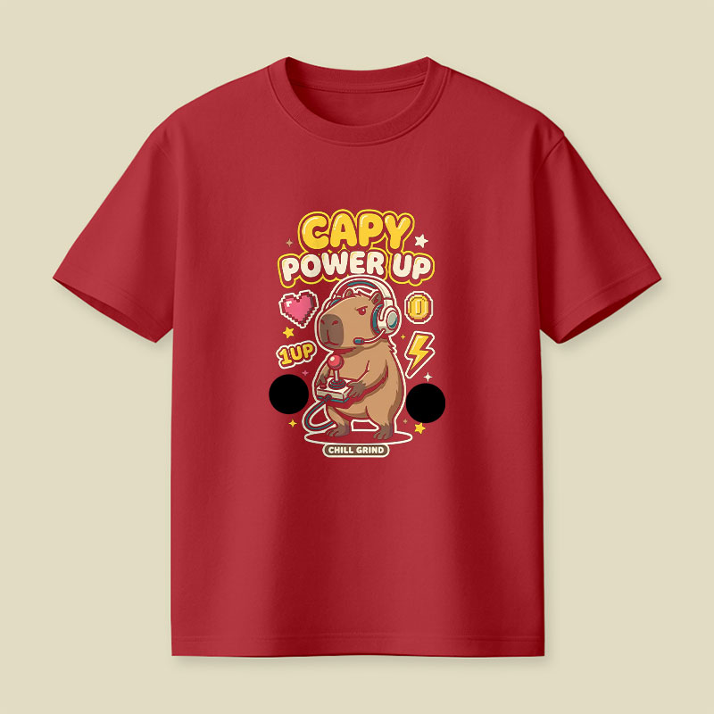Gamer Capybara Playful T-Shirt