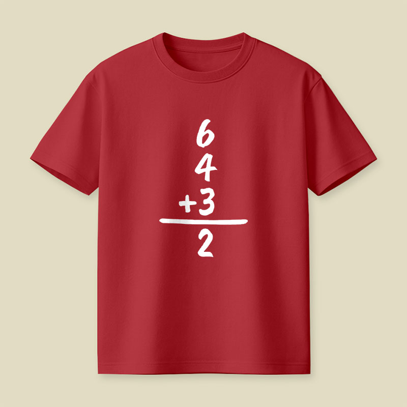 6 4 3 2 Funny Baseball Math Playful T-Shirt