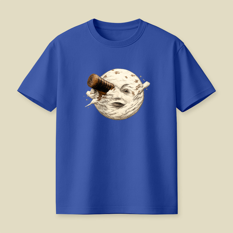 Moon Getting Hit By A Tardis Playful T-Shirt