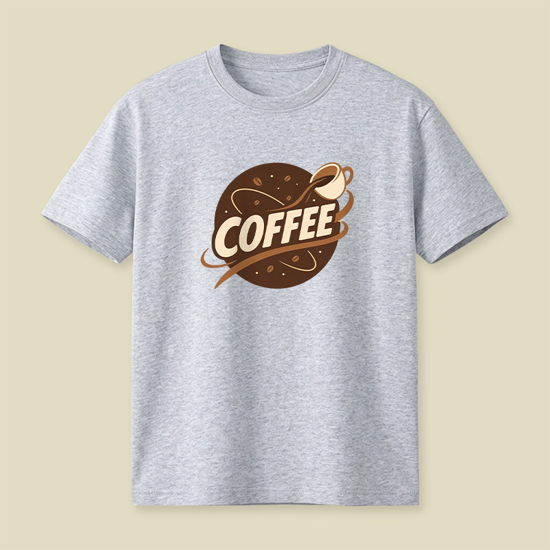 Retro Coffee Logo Playful T-Shirt