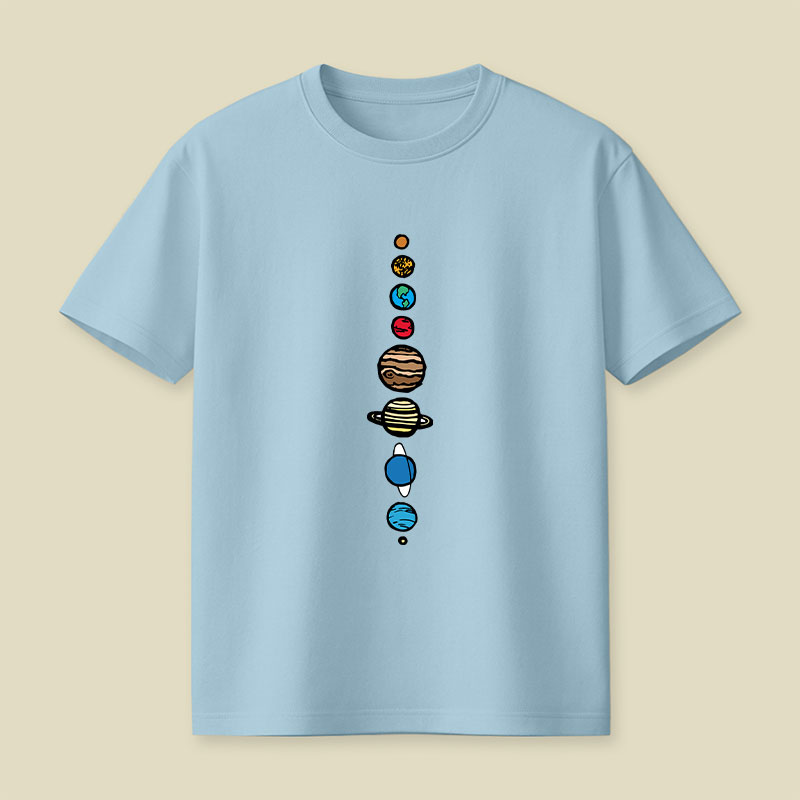 Space Nerd Planets Playful T-Shirt