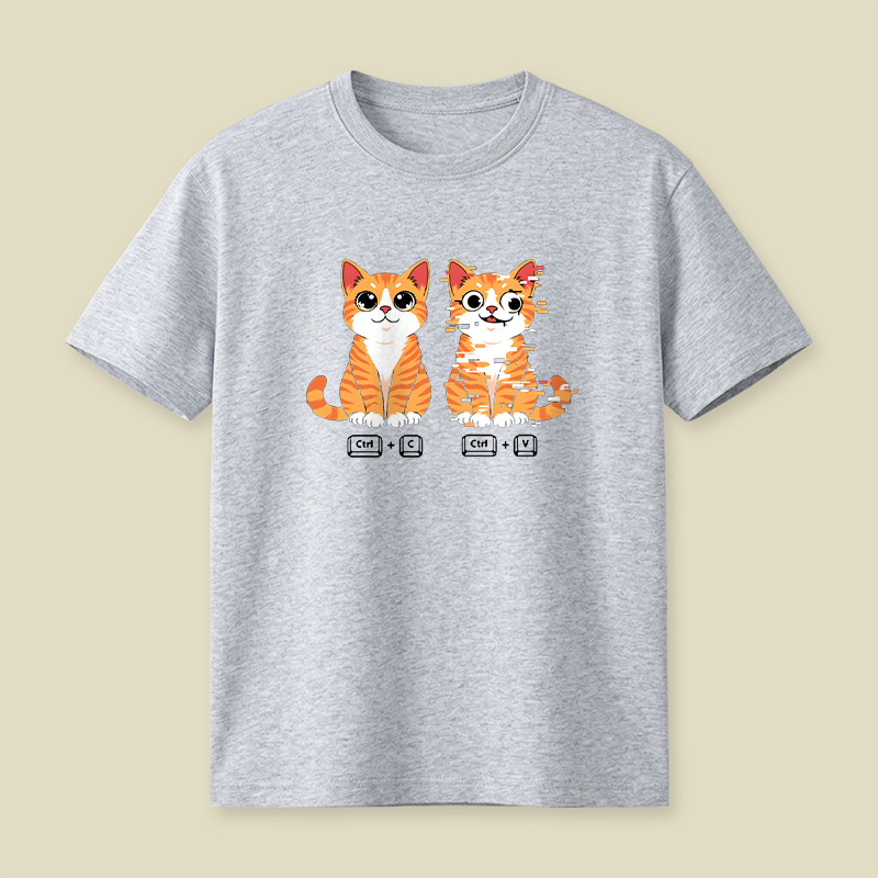 Ctrl C Ctrl V Cat Playful T-Shirt