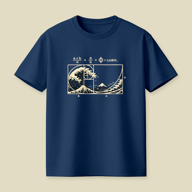The Great Wave Golden Ratio Math Playful T-Shirt
