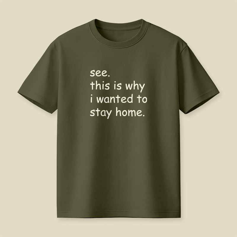 See This Is Why I Wanted To Stay Home Playful T-Shirt