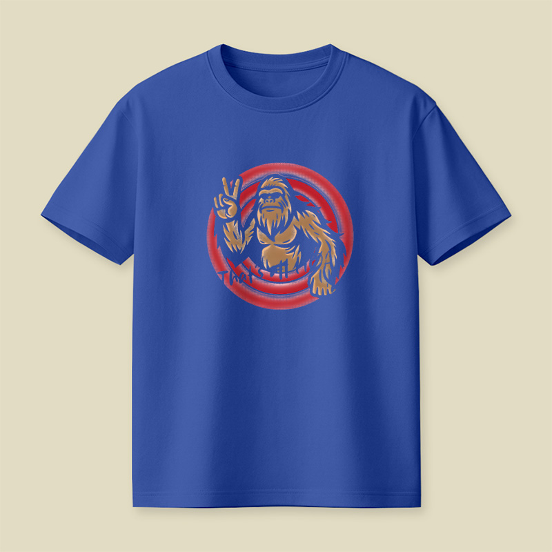 Peaceful Bigfoot Playful T-Shirt