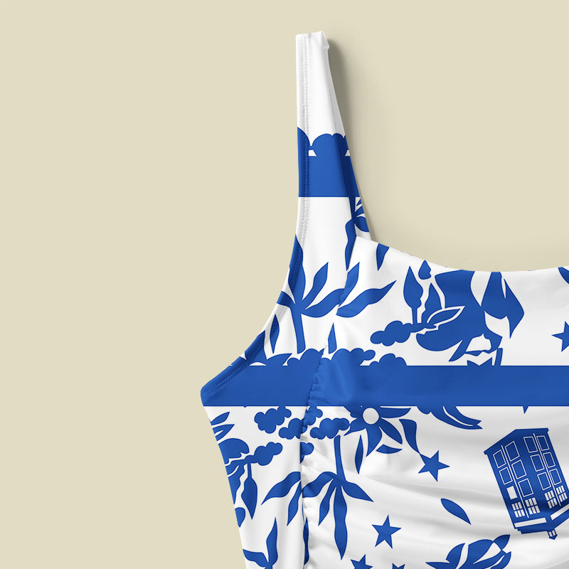 Blue Willow Tardis Tummy Control One Piece Swimsuit