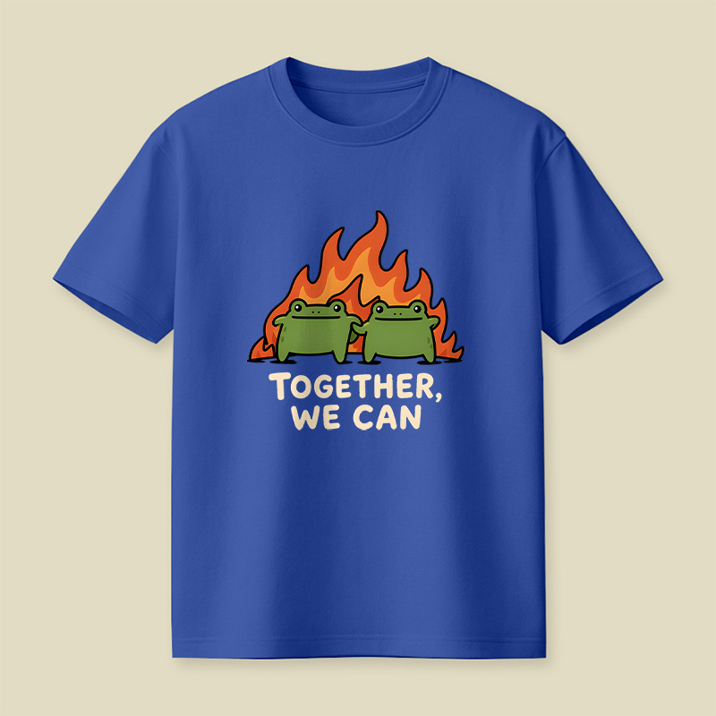 Together We Can Frogs On Fire Playful T-Shirt