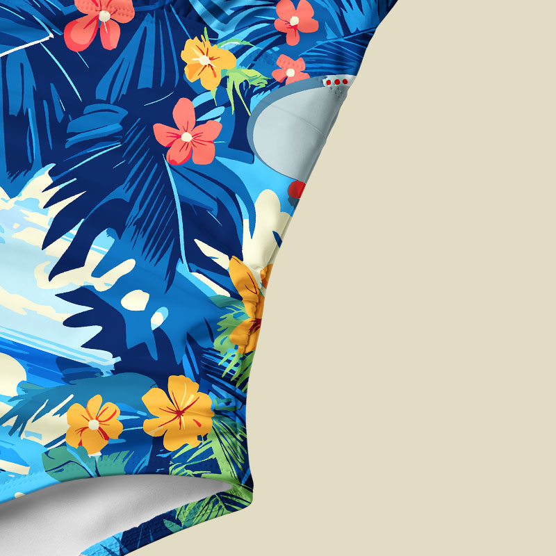 Scifi Spacecraft Hawaii Tummy Control One Piece Swimsuit