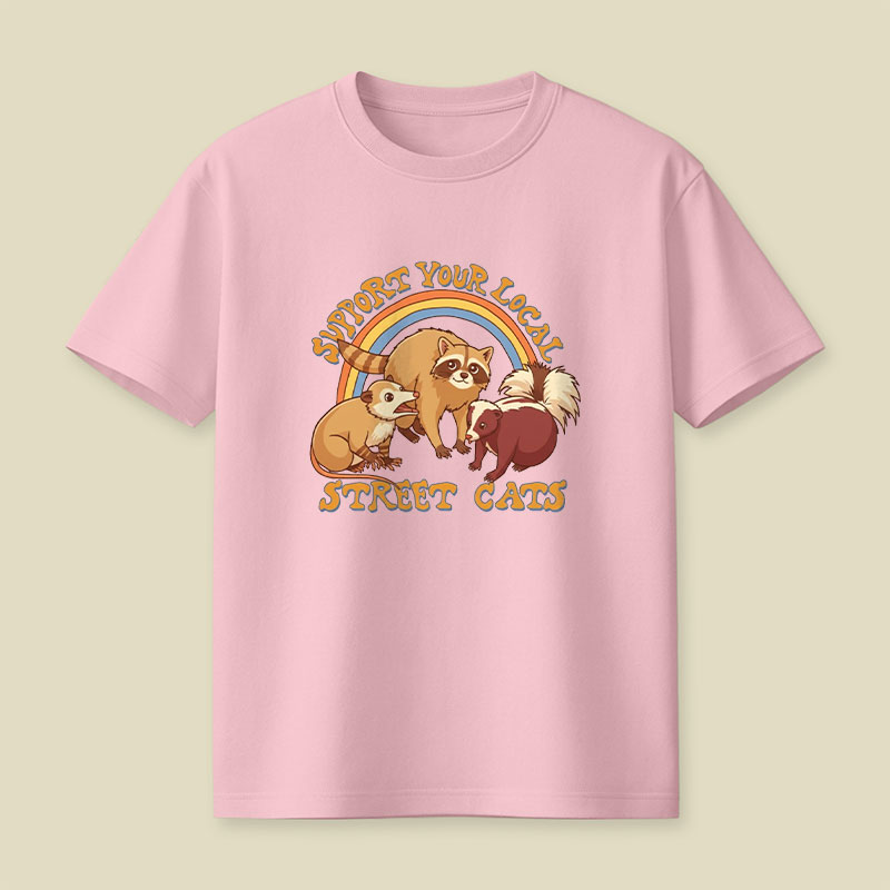 Support Your Local Street Cats Playful T-Shirt