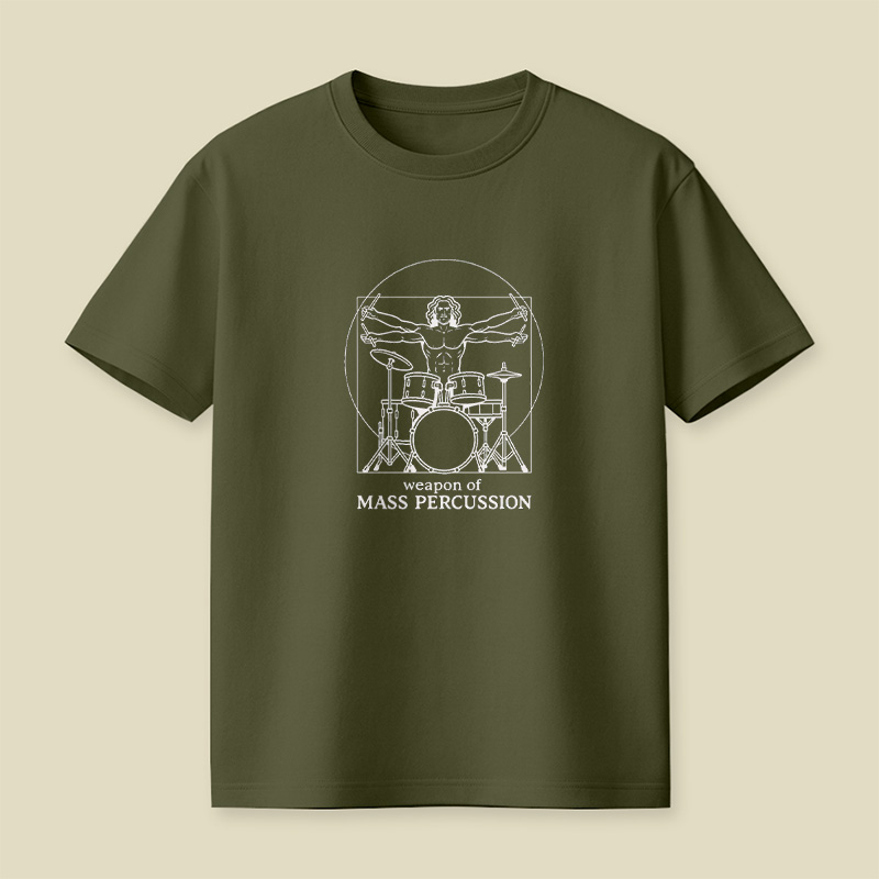 Vitruvian Drummer Playful T-Shirt