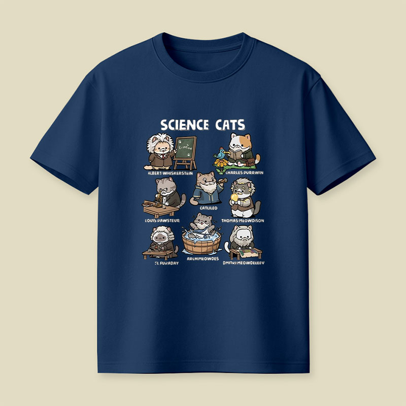 Science Cats Playful T-Shirt