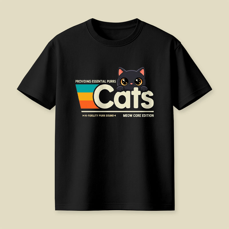 Retro Cats Playful T-Shirt