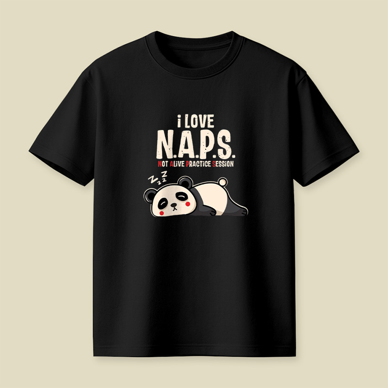 I Love Naps Panda Playful T-Shirt
