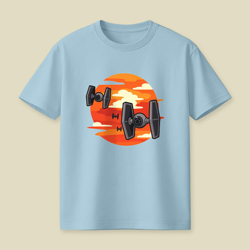 Ride Of The Tie Fighters Playful T-Shirt