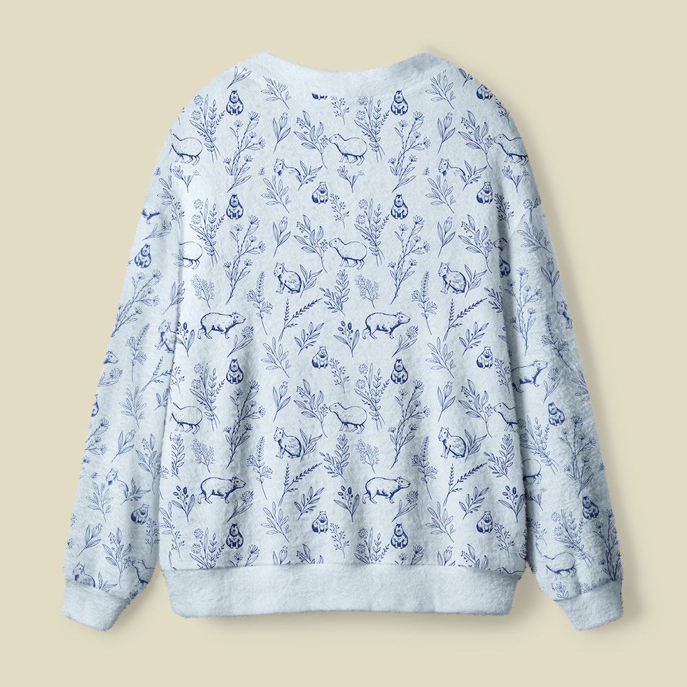 Capybara Ugly Cardigan Sweater