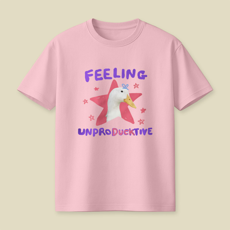 Feeling Unproducktive Lazy Duck Playful T-Shirt