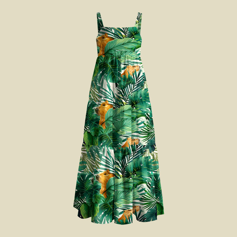 Hawaii Capybara Playful Maxi Dress