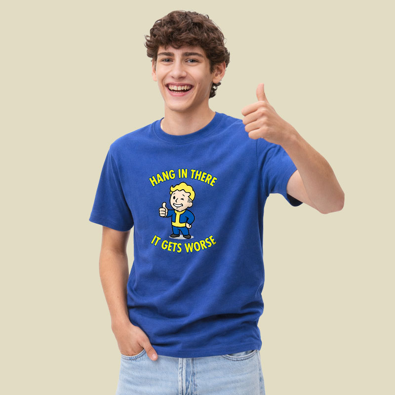 Hang In There It Gets Worse Playful T-Shirt