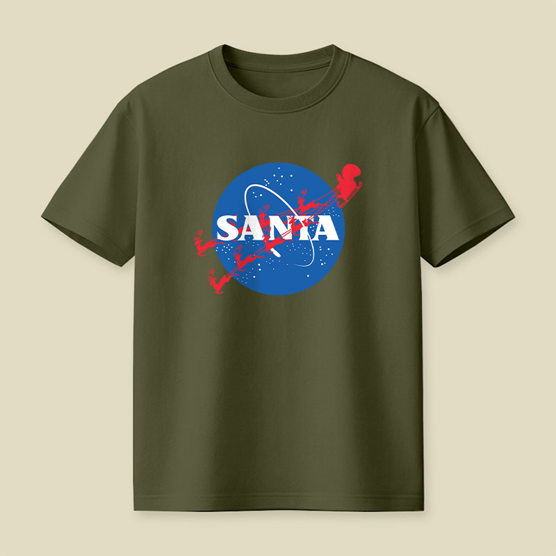 Christmas Space Santa Playful T-Shirt