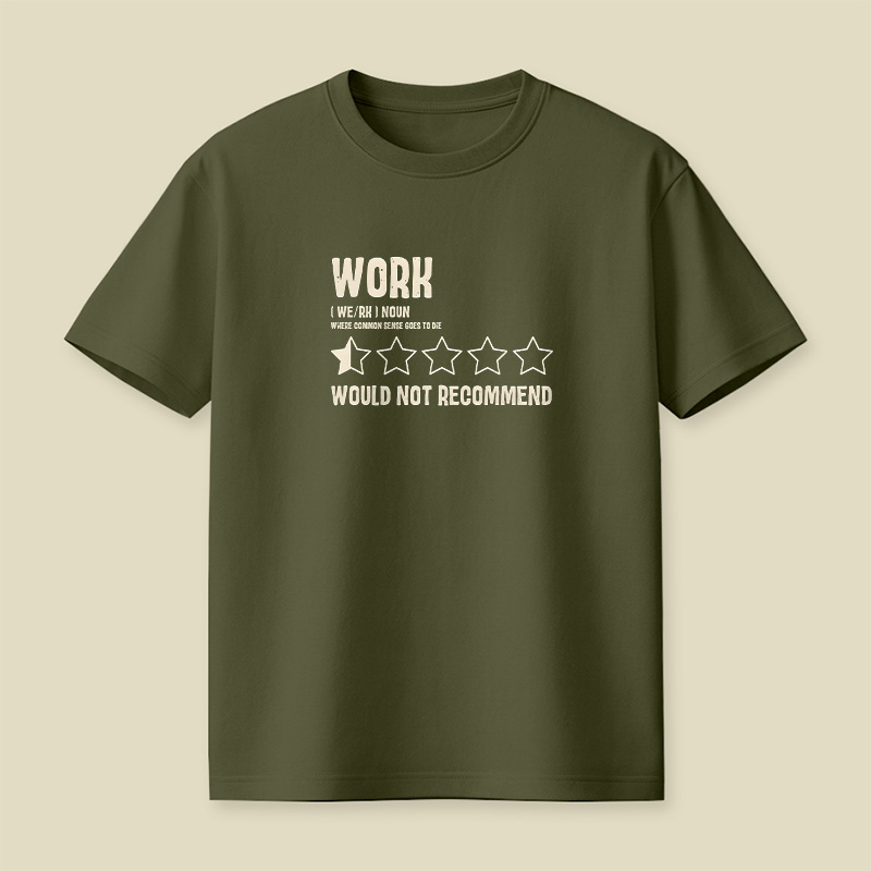 Work One Star Review Playful T-Shirt