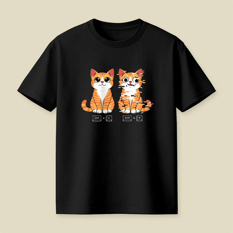 Ctrl C Ctrl V Cat Playful T-Shirt
