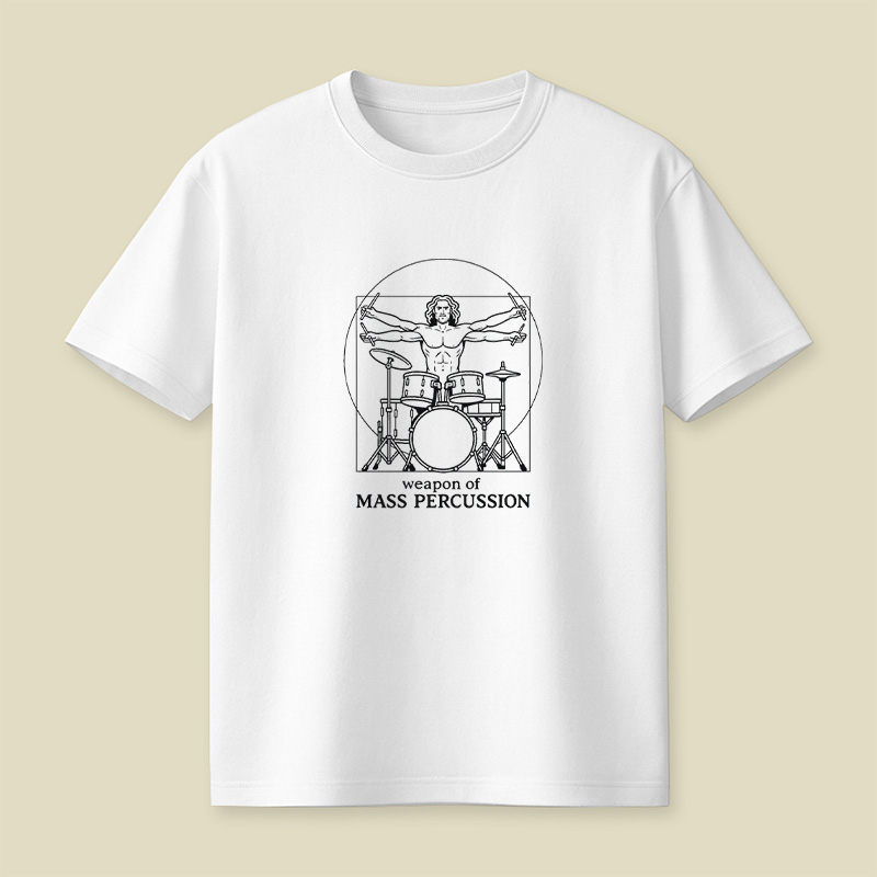Vitruvian Drummer Playful T-Shirt