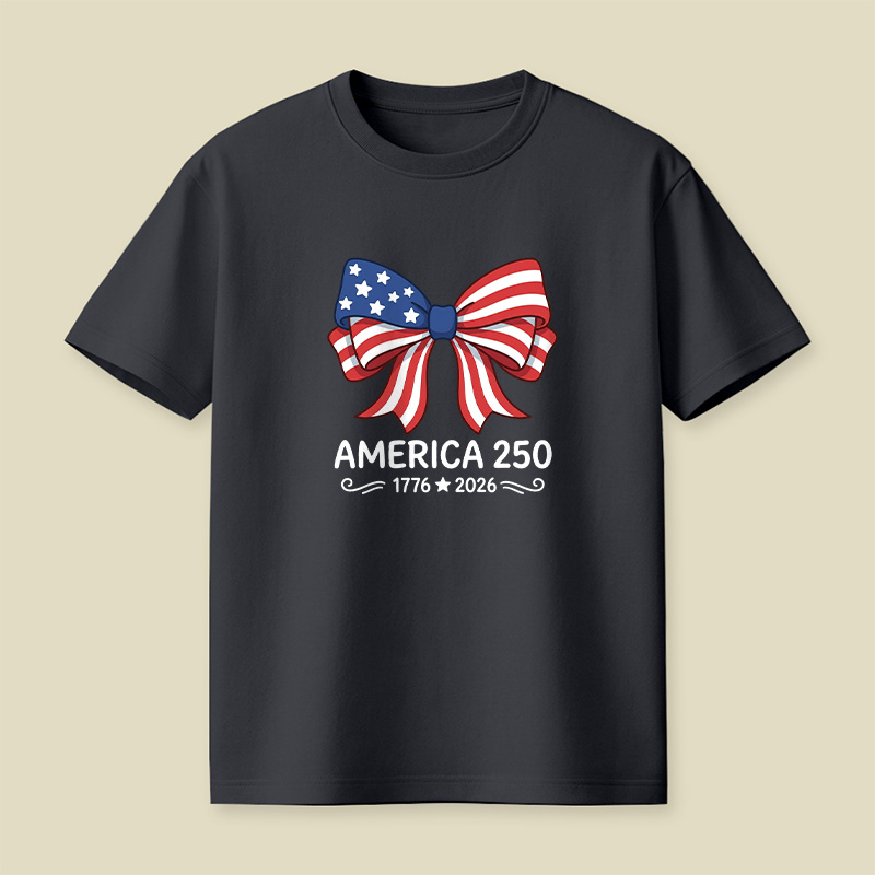 America 250 Patriotic Bow Playful T-Shirt