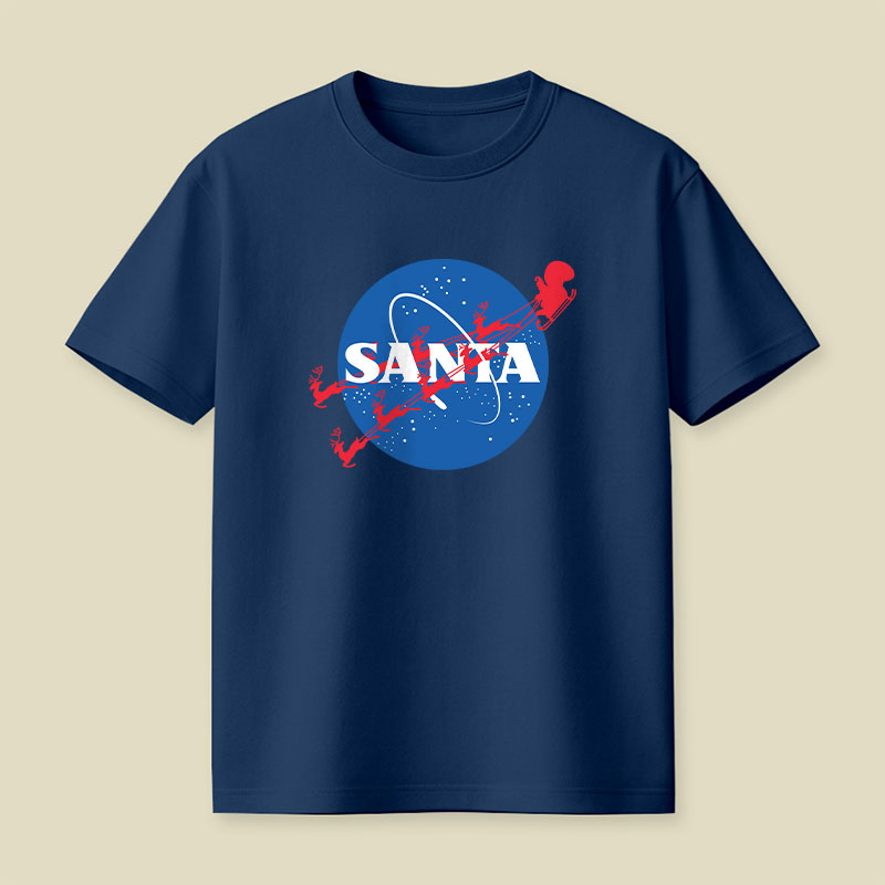 Christmas Space Santa Playful T-Shirt