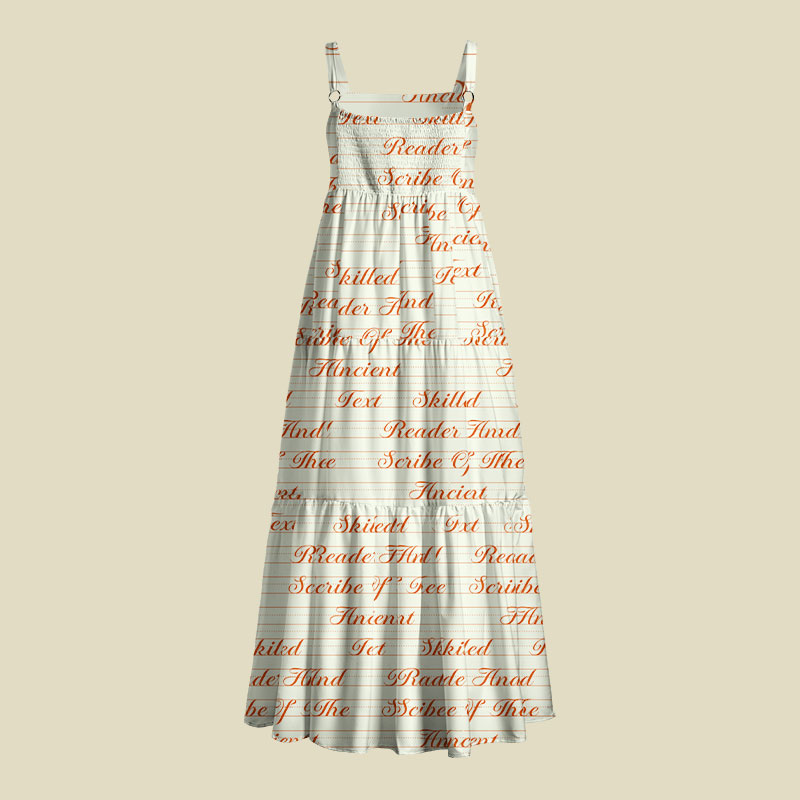 Skilled Reader And Scribe Of The Ancient Text Playful Maxi Dress