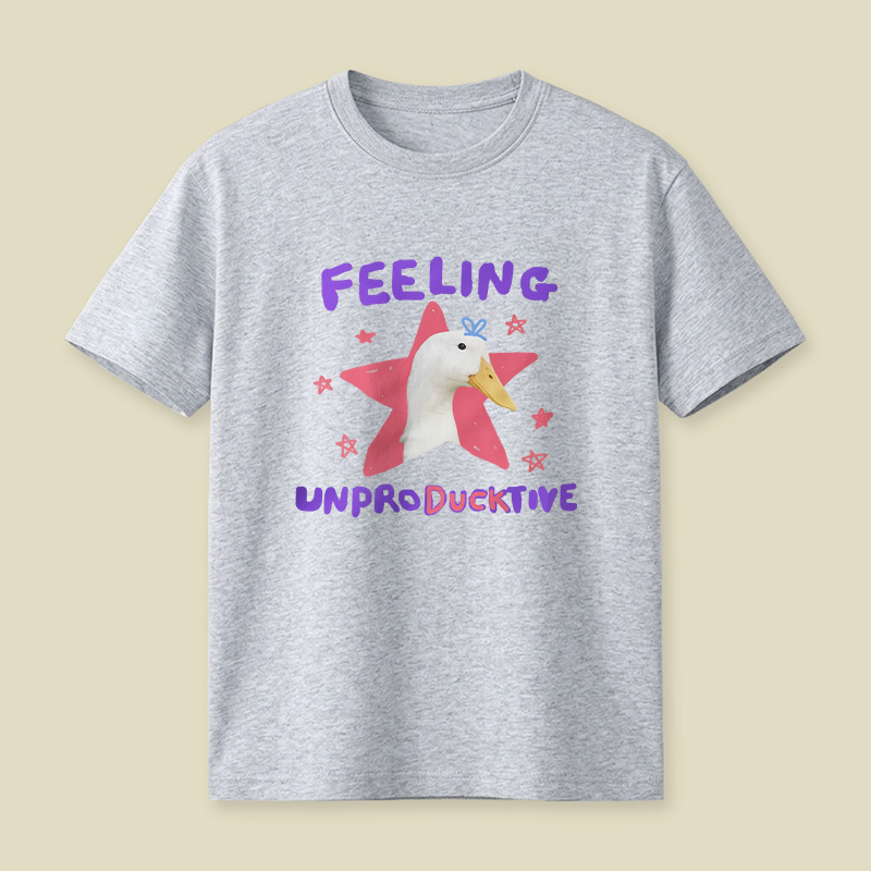 Feeling Unproducktive Lazy Duck Playful T-Shirt